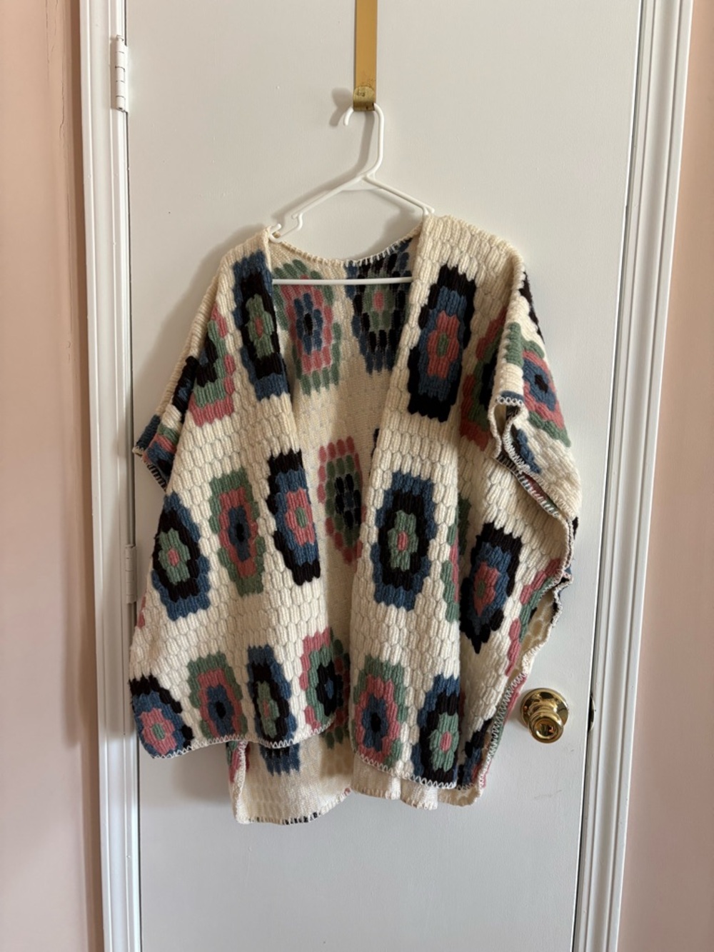 Cream Floral Knit Women's Sweater